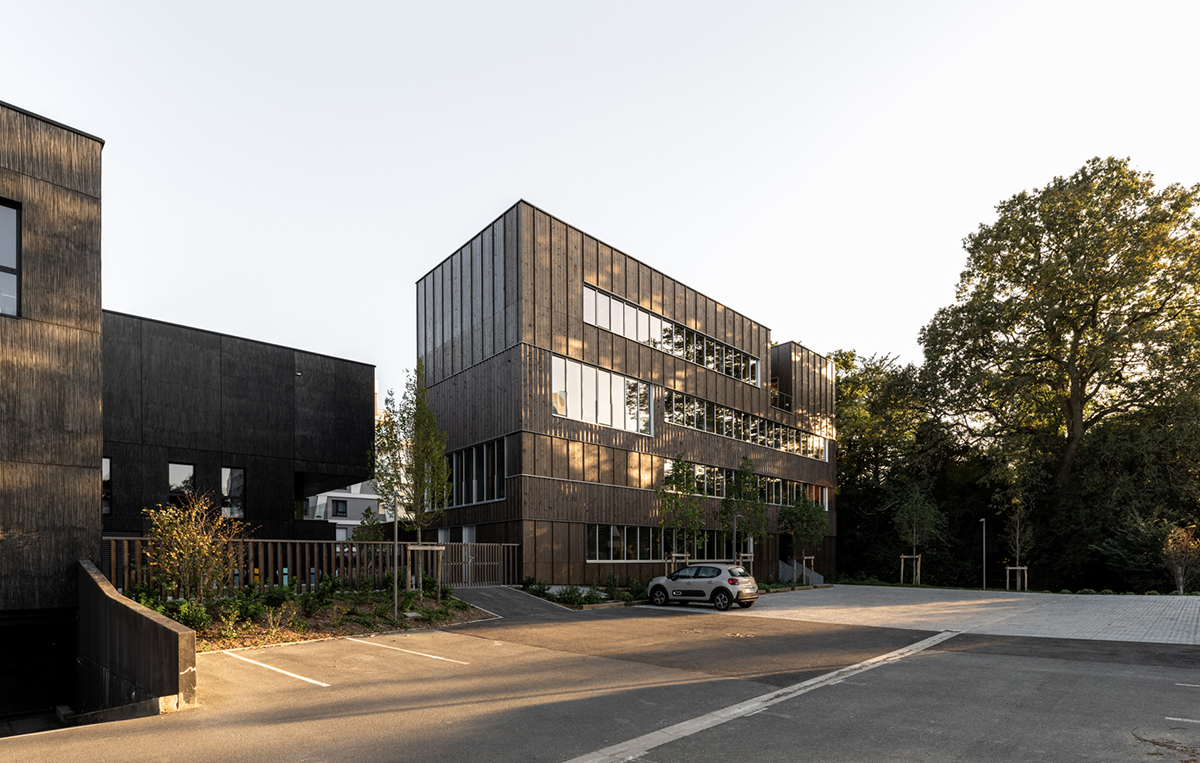 agence d'architecture DLW : projet de construction d'un bâtiment d'enseignement et tertiaire pour l'Institut Public Ocens à Nantes, à destination d’enfants et d’adolescents déficients visuels.